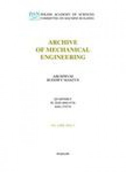 Archive Of Mechanical Engineering