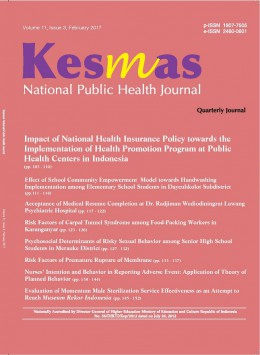 Kesmas-national Public Health Journal