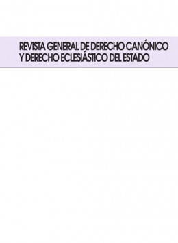 Revista General De Derecho Canonico Y Derecho Eclesiastico Del Estado