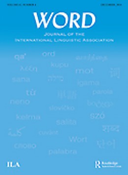 Word-journal Of The International Linguistic Association